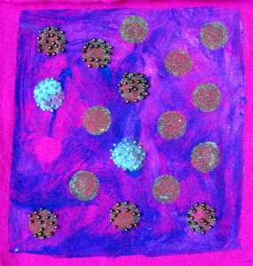 MonoprintEmbBeadsPurpleonPink