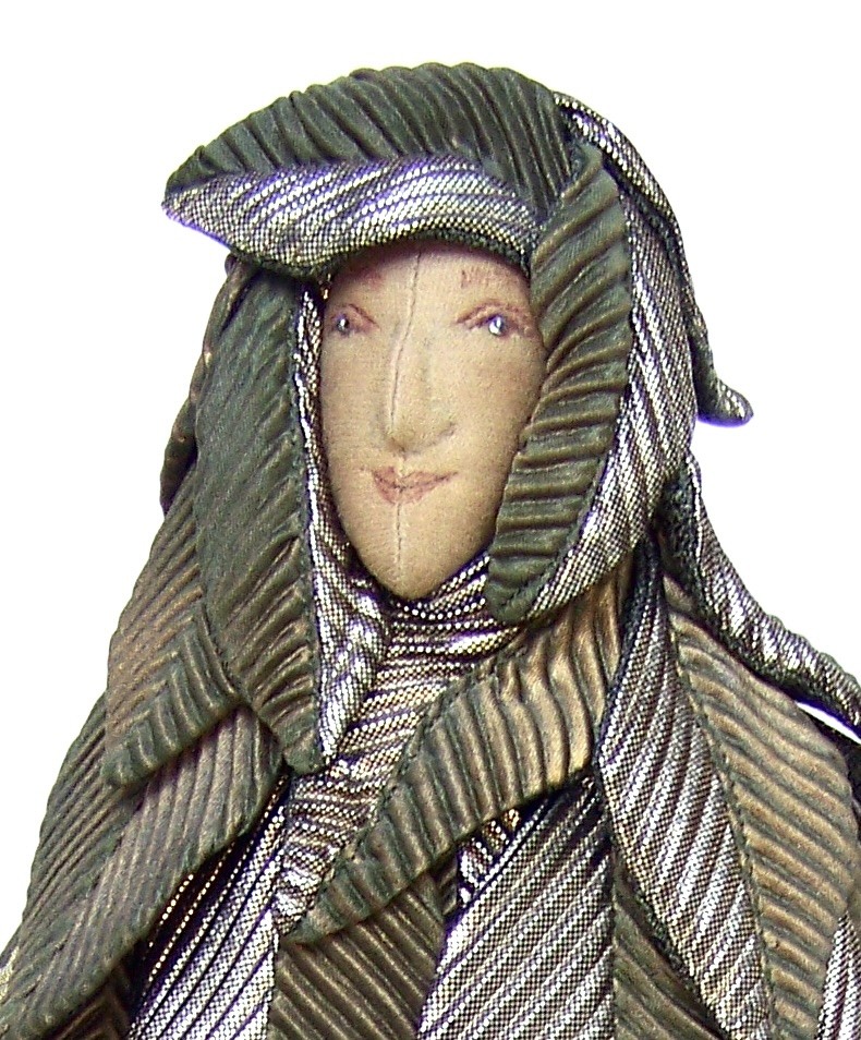 Woman with Gold Leaves